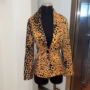 Made in Italy womens size 8 cheetah leopard blazer